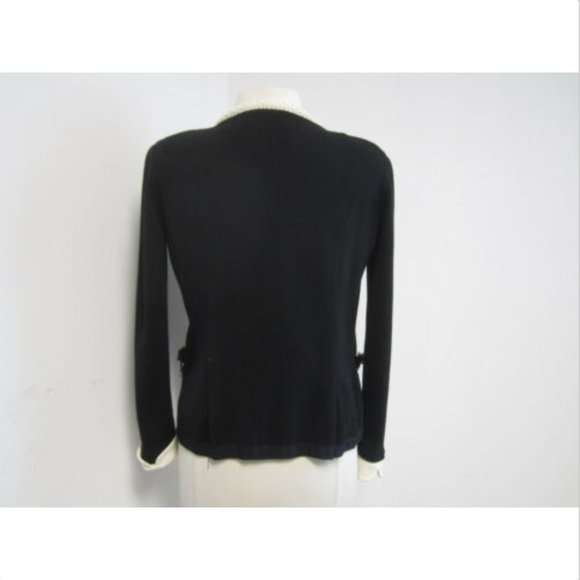 RENA LANGE Black Open Front Cardigan sz S - Picture 2 of 6